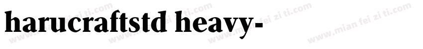 harucraftstd heavy字体转换